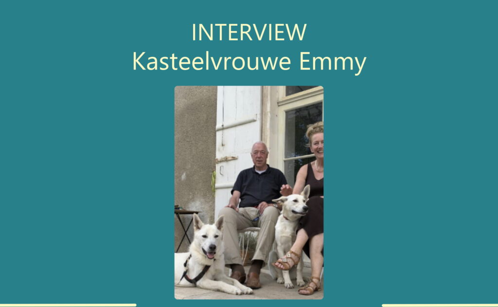 Emmy die een kasteel runt in de Dordogne in Frankrijk